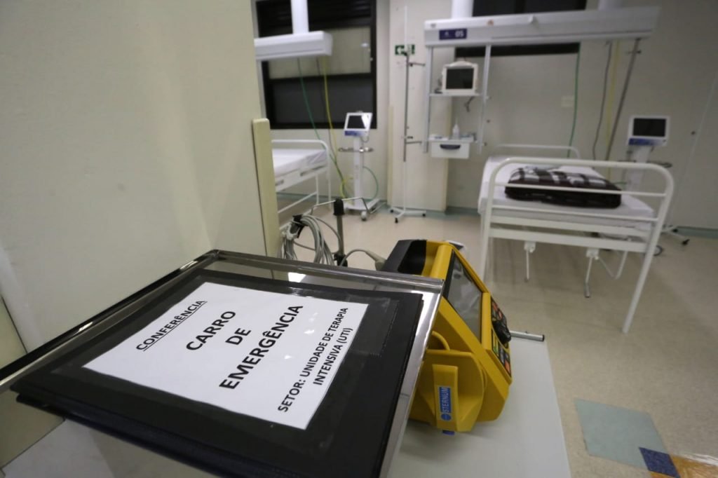 Inauguração do Hospital de Campanha Santa Cecília, São Paulo, em 13 de abril