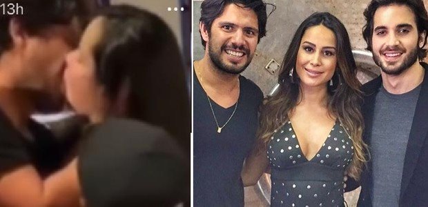 Affair de Juliette, Frederico, beijando Juliette. Em outra imagem, ele aparece ao lado de Fiuk