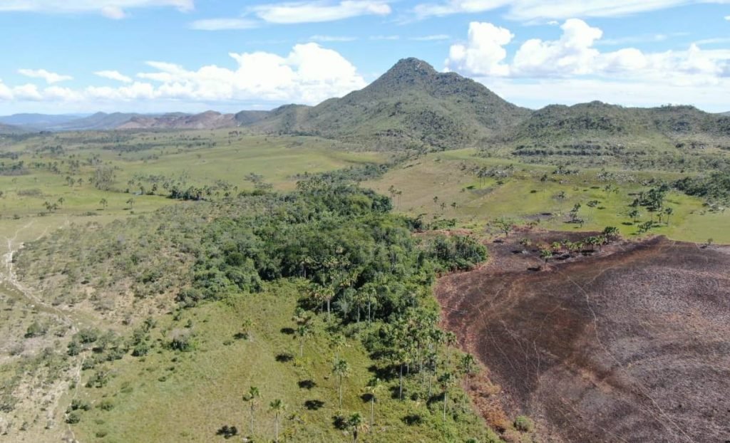 Vista de sítio histórico kalunga em Cavalcante