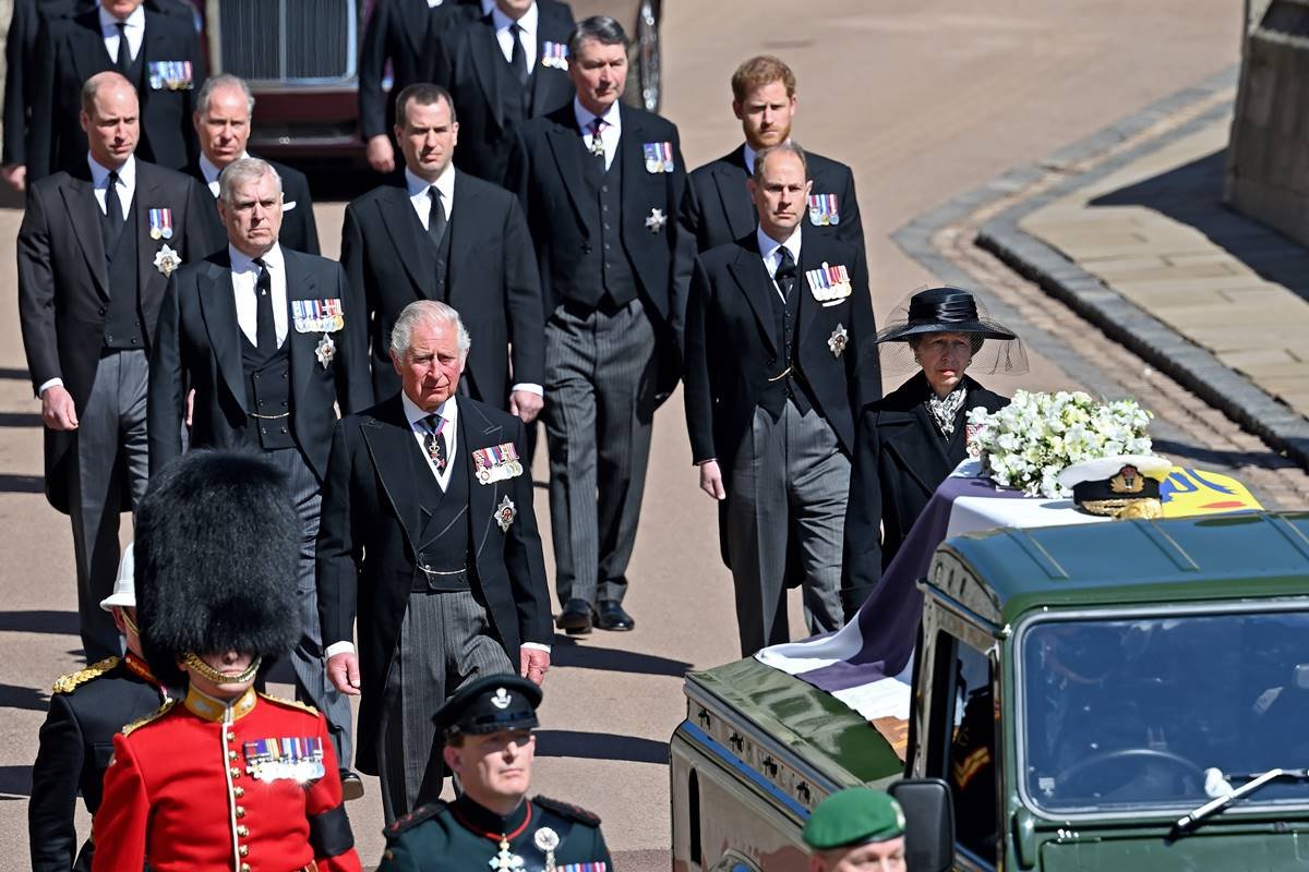 Funeral príncipe Philip - Charles, William e Harry