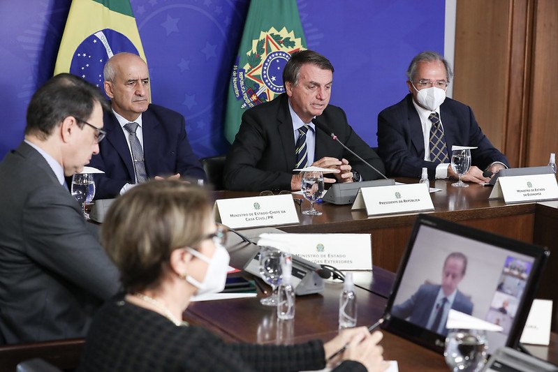Videoconferência de Bolsonaro e ministros com Paulo Skaf, da Fiesp