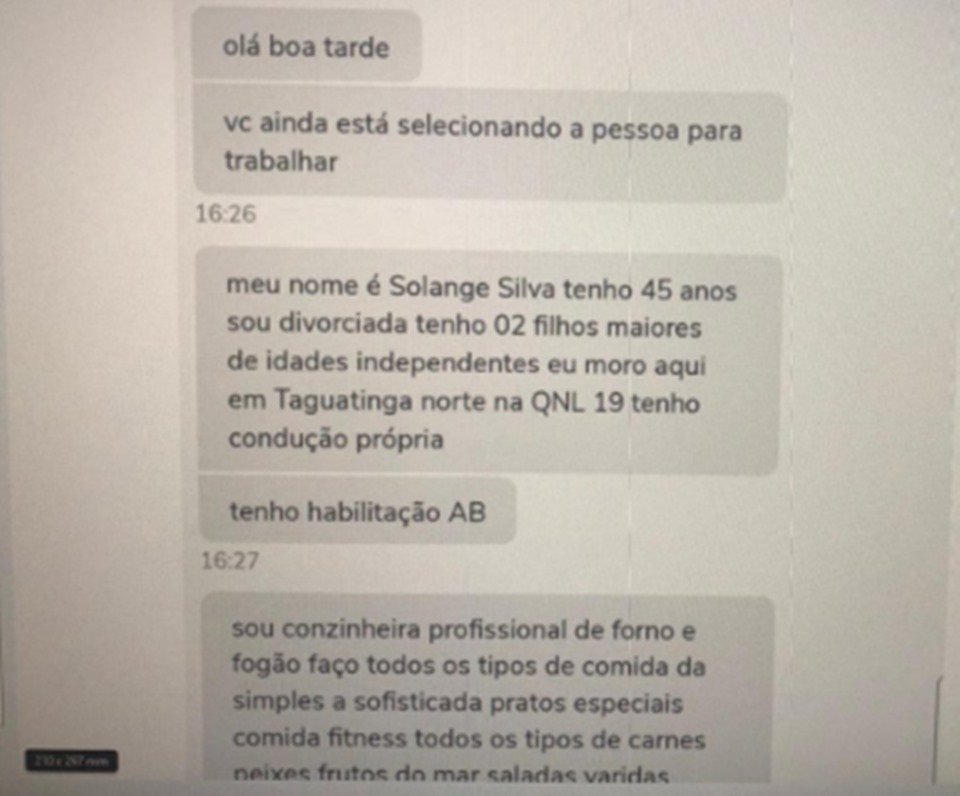 Print de bate papo