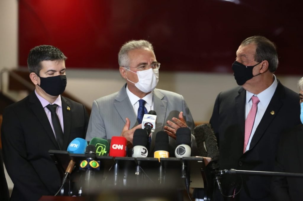 Randolfe Rodrigues, Renan Calheiros e Omar Aziz: parte do G7 da CPI da Covid-19