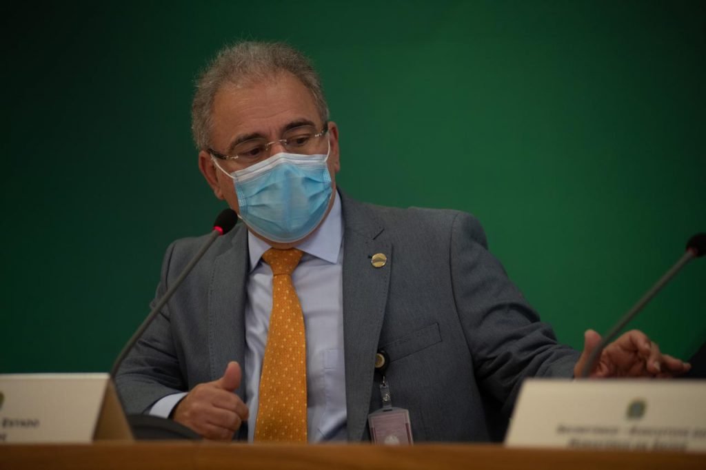 Marcelo Queiroga durante reunião do Comitê de Enfrentamento à Covid no Planalto6
