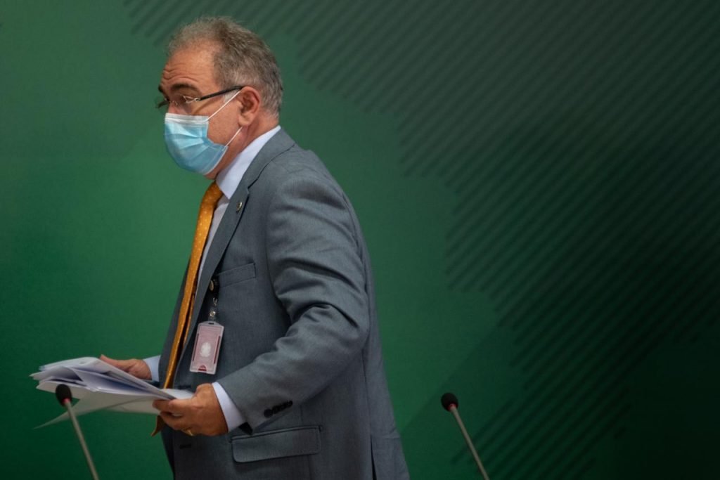 Marcelo Queiroga durante reunião do Comitê de Enfrentamento à Covid no Planalto6