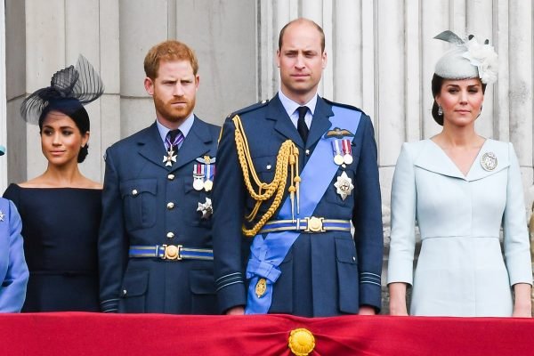 Meghan Markle, príncipes Harry e William, Kate Middleton