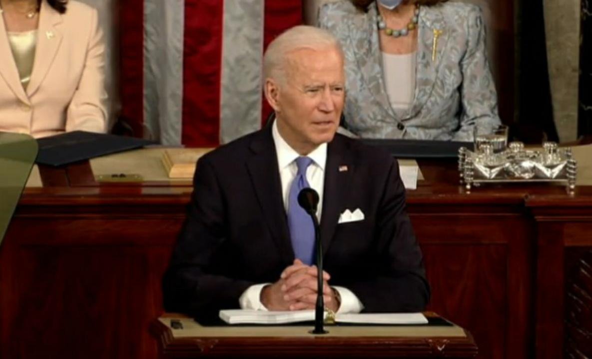 Presidente dos EUA, Joe Biden, em discurso no Congresso norte-americano