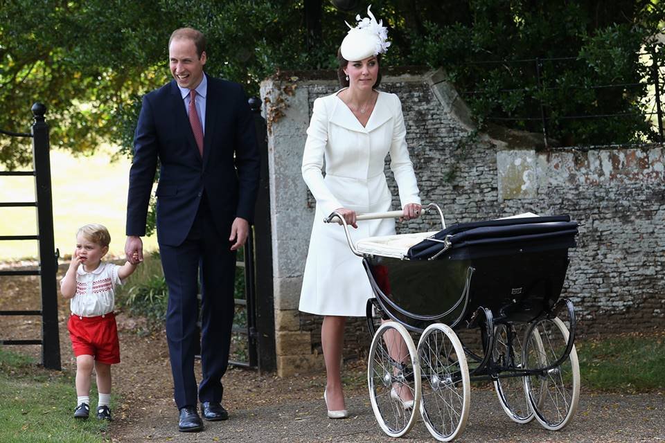 Príncipe George, William, Kate Middleton e Charlotte