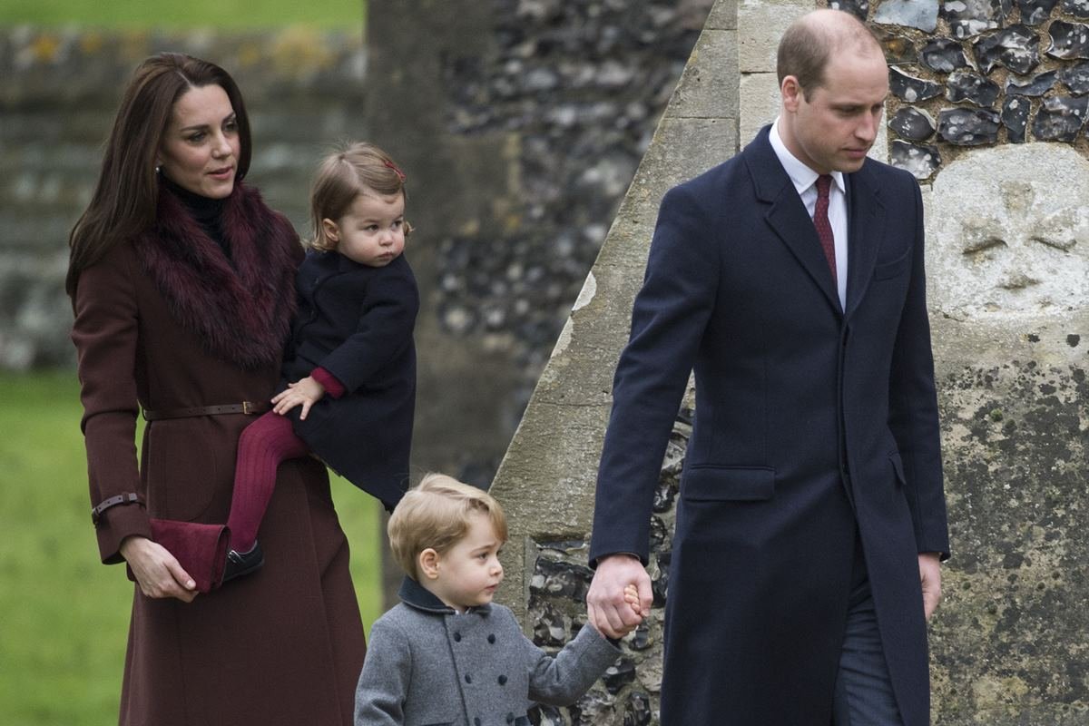 Príncipe George, Kate Middleton, príncipe William e princesa Charlotte