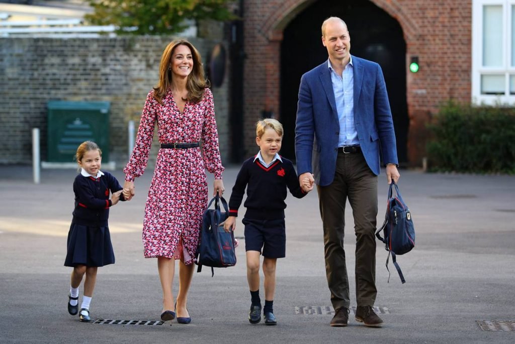 Princesa Charlotte, Kate Middleton, príncipes George e William
