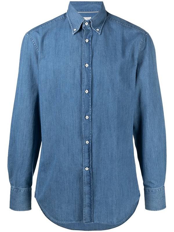 Camisa jeans com botões, da Brunello Cucinelli