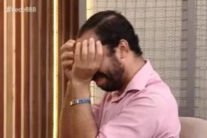 Gil chorando no Rede BBB