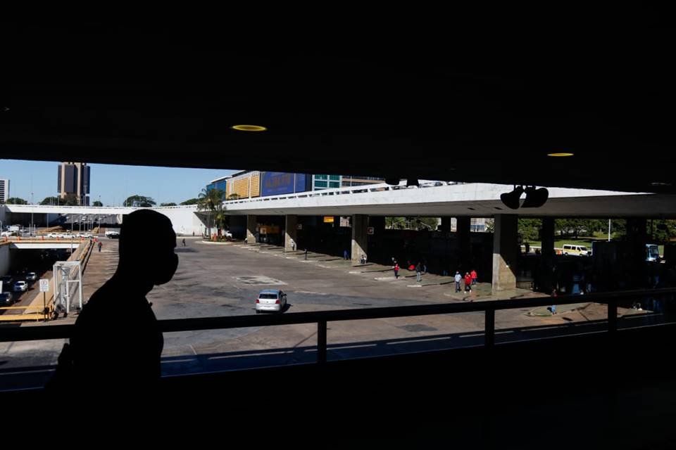 Rodoviária vazia com a greve dos rodoviários