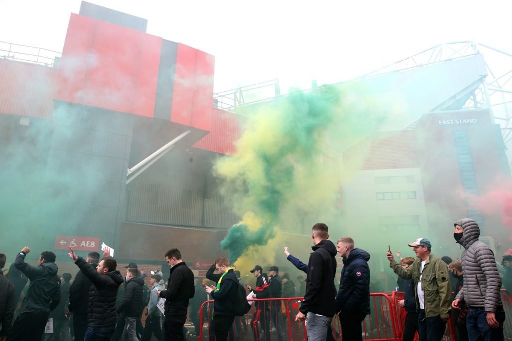 Protesto da torcida do Manchester United