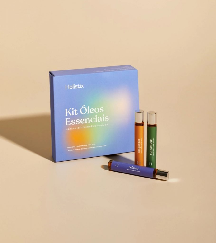 Kit com 3 óleos essenciais em roll-on