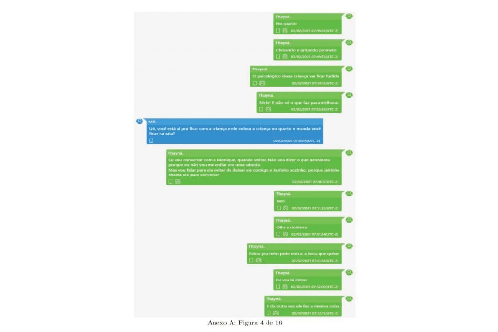 Conversas da babá de Henry com o pai