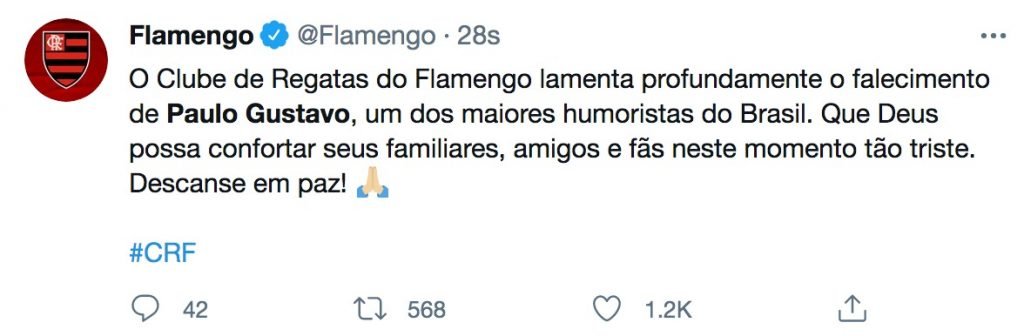 Famosos mensagens para Paulo Gustavo