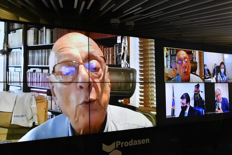 Senadores em videoconferência