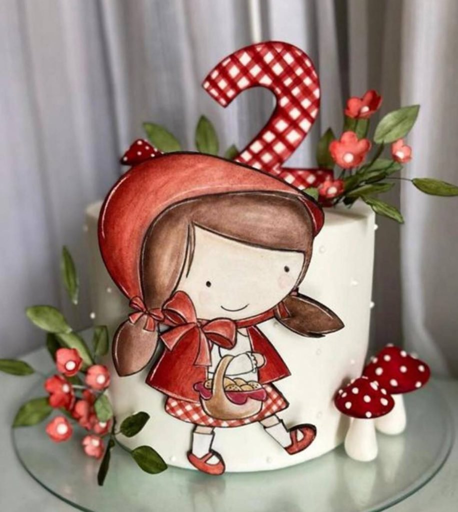 Bolo decorado de chapeuzinho vermelho
