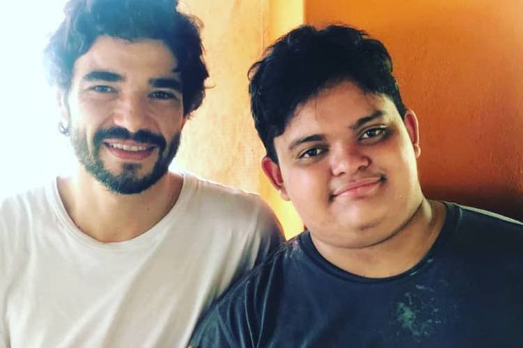 Caio Blat e filho mais velho