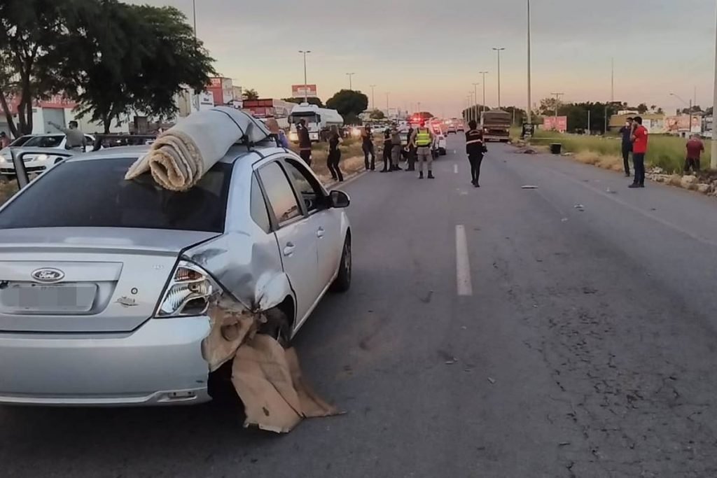 acidente na go-40, em goiânia. motoboy morreu no local