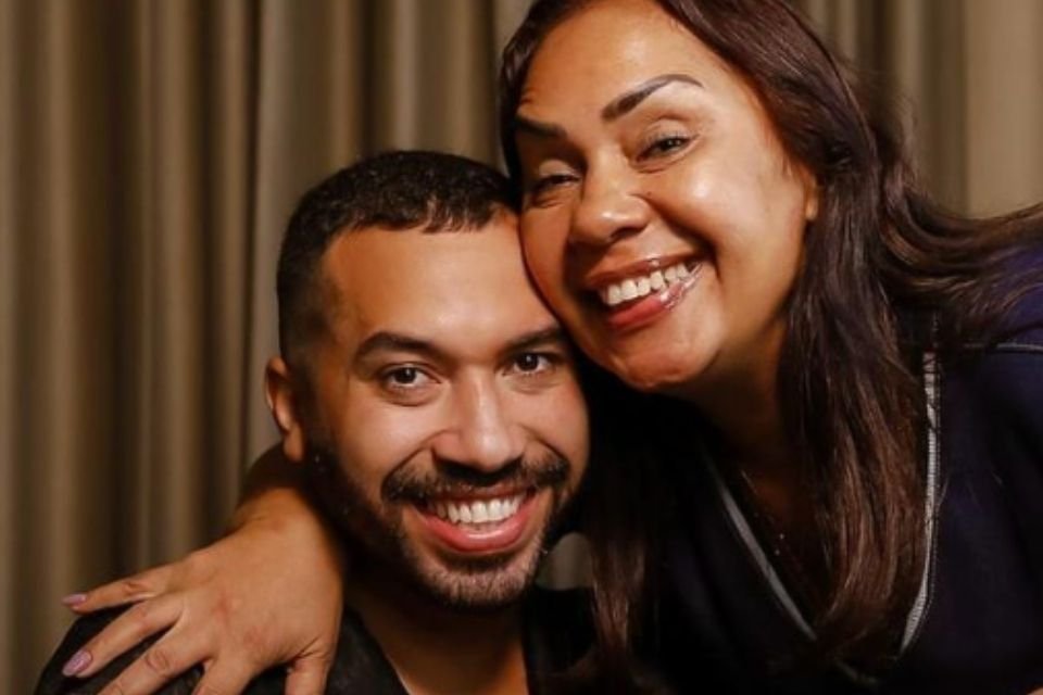 Gilberto e Jacira Santana, sua mãe