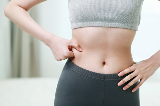 Barriga de uma mulher