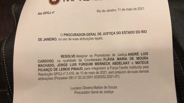 Força-tarefa criada pelo MPRJ para apurar operação policial no Jacarezinho
