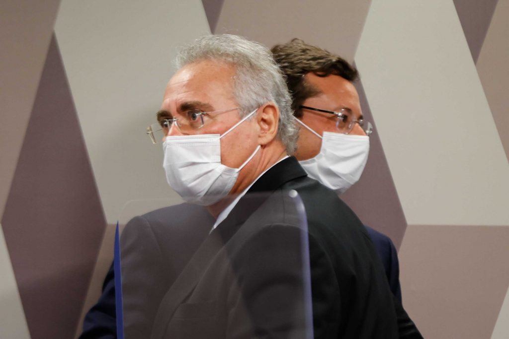 oitiva do ex-secretário das Comunicações Fabio Wajngarten e o relator Renan calheiros