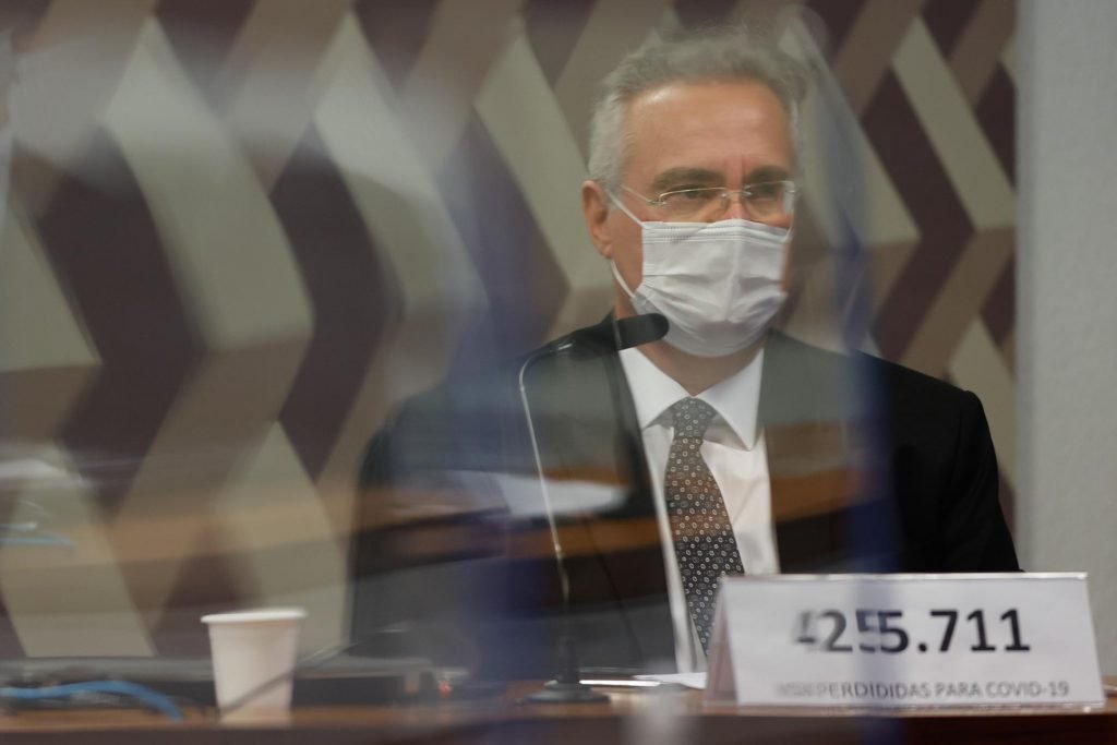 oitiva do ex-secretário das Comunicações Fabio Wajngarten e Renan Calheiros