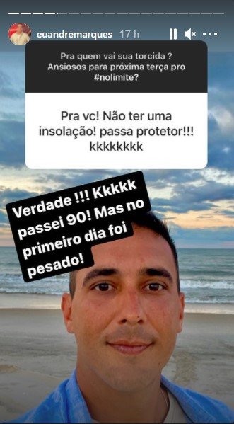 andre marques fala sobre no limite no instagram stories