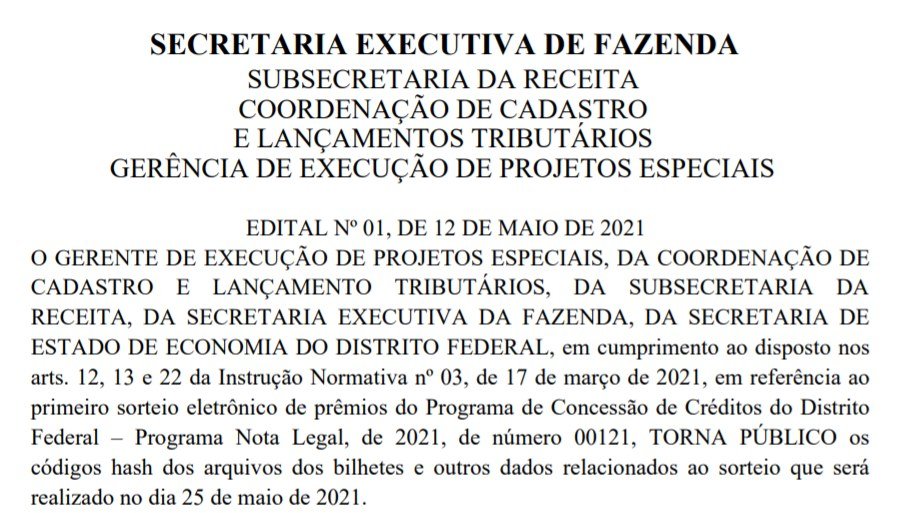 Nota Legal 41 milhões de bilhetes concorrem a prêmios em sorteio do