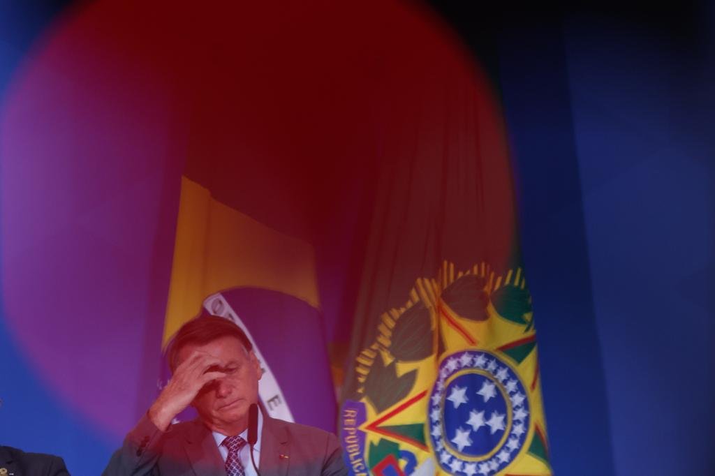 presidente jair bolsonaro durante lançamento do Programa Gigantes do Asfalto no palácio do Planalto