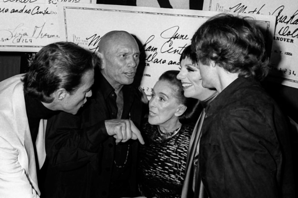 Halston, Yul Brynner, Martha Graham, Liza Minnelli e Mikhail Baryshnikov no Studio 54