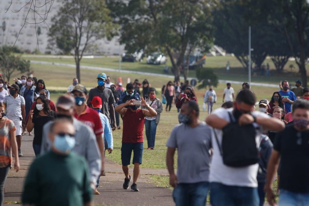 Manifestação no Museu Nacional em Brasilia pedindo a saída de Jair Bolsonaro da Presidência da República