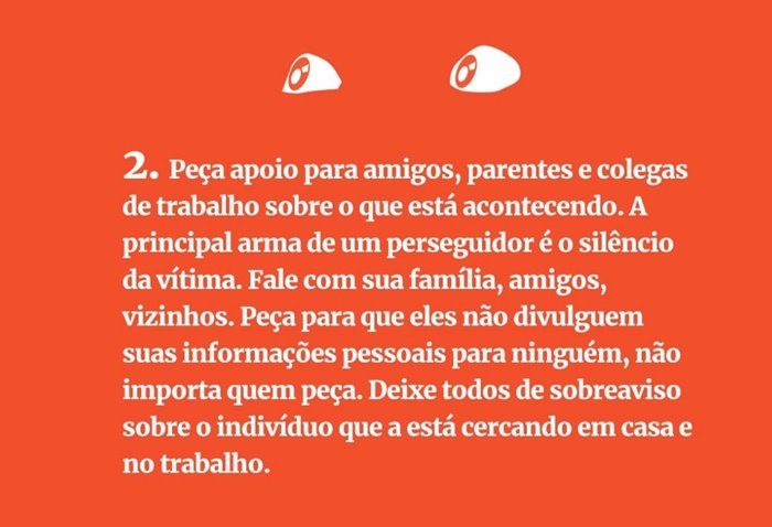Dicas de prevenção ao stalking