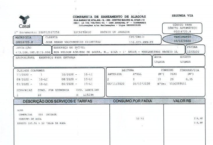 Verba indenizatório de Renan Calheiros para bancar conta de água do escritório do senador em Maceió, Alagoas