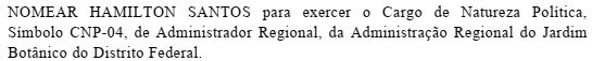 Nomeação no DF