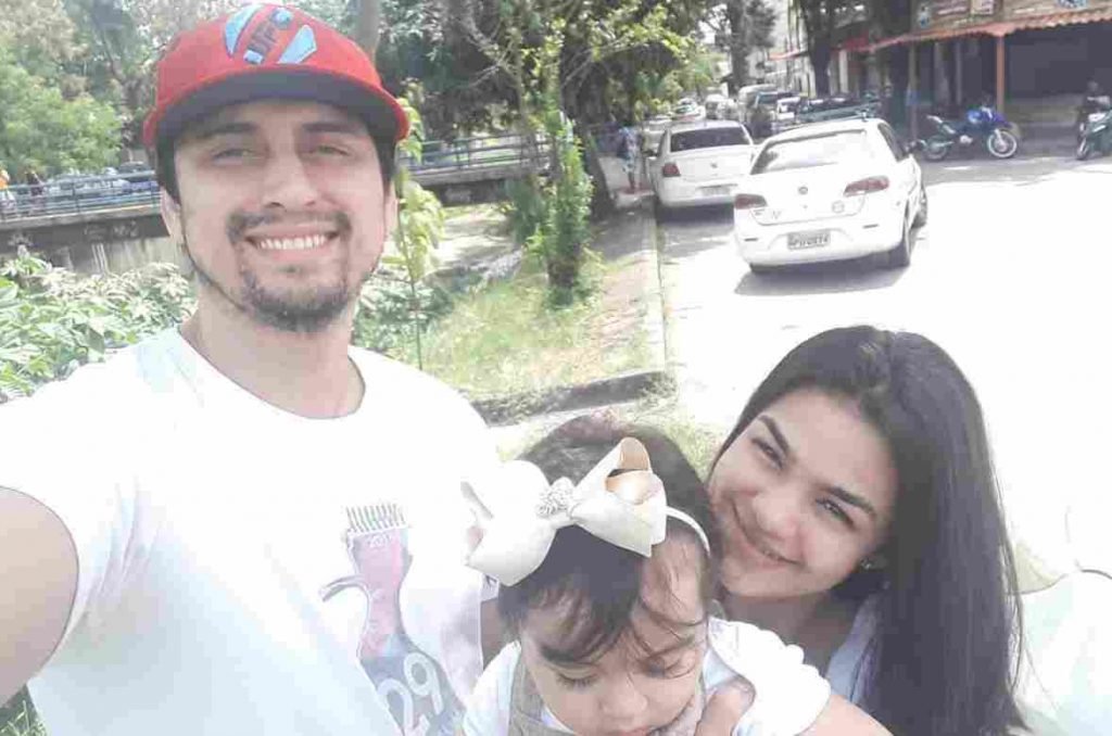 Kiara, a filha Maitê e o marido Natan