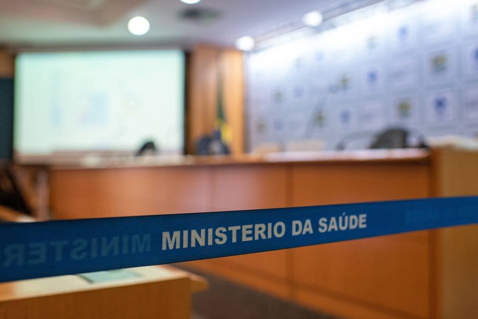 Coletiva de imprensa no Ministério da Saúde
