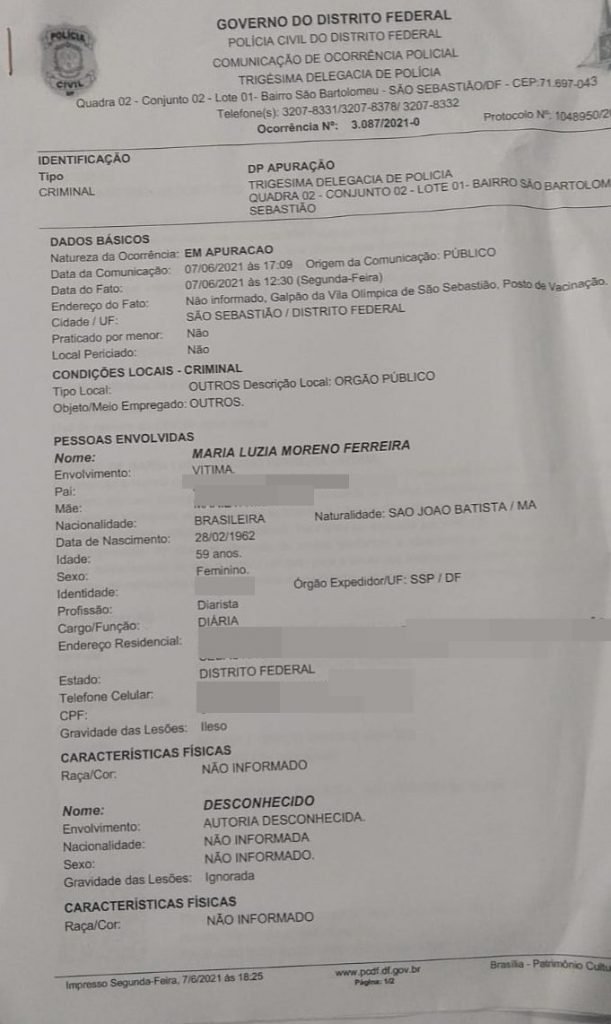 Boletim de Ocorrência