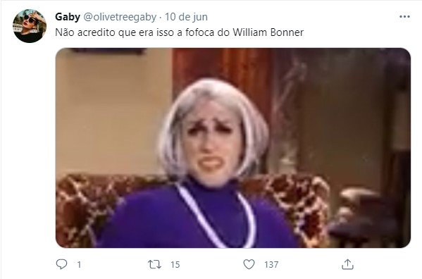Tweet sobre William Bonner
