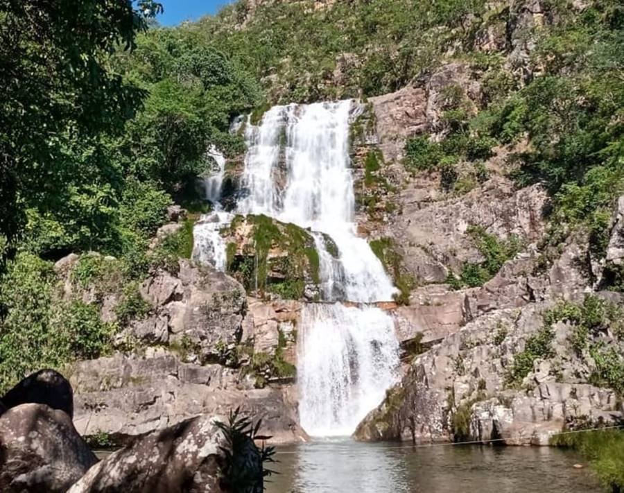 Cachoeira Candaru, no Sítio Kalunga, em Goiás, na região da Chapada dos Veadeiros