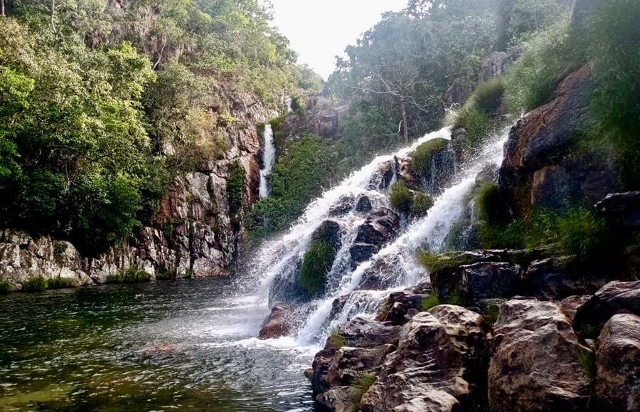 Cachoeira Capivara, no Sítio Kalunga, em Goiás, na região da Chapada dos Veadeiros