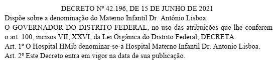 Hmib passa a se chamar Dr. Antonio Lisboa