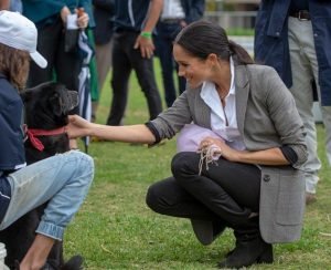 Meghan e cachorro