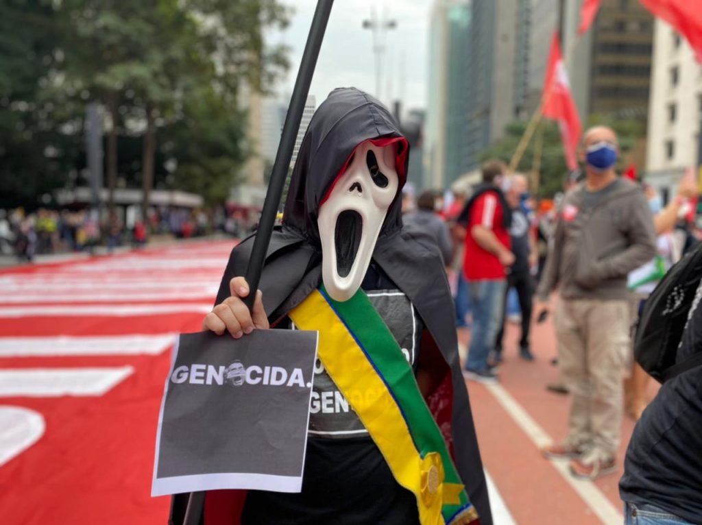ato na avenida paulista contra o governo bolsonaro em 19/06