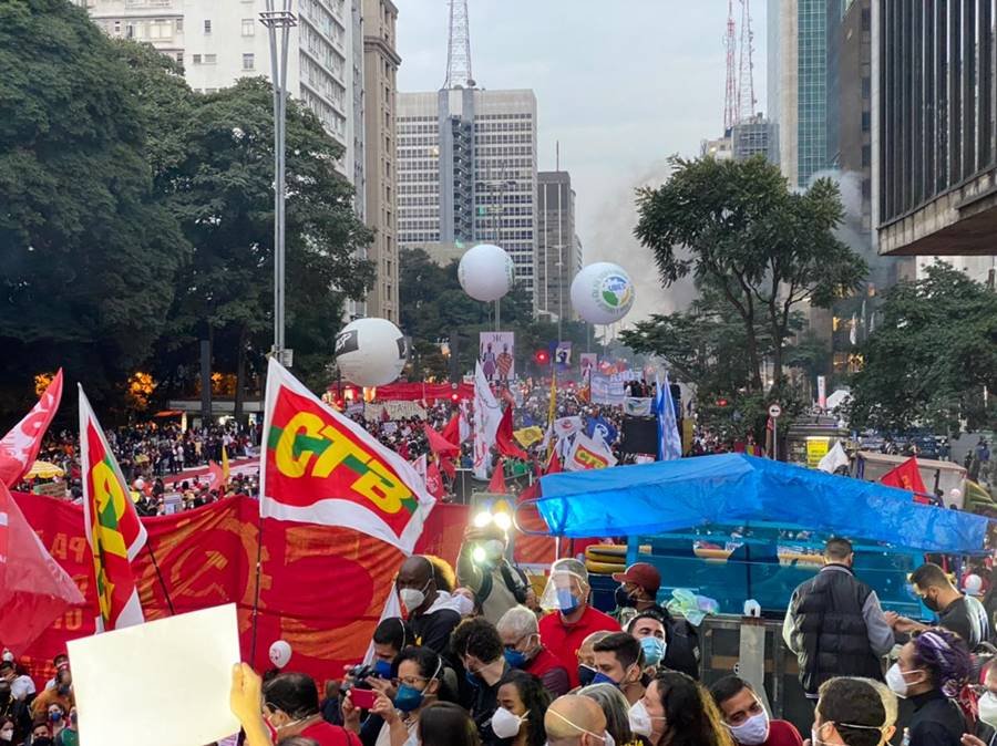 ato na avenida paulista contra o governo bolsonaro em 19/06