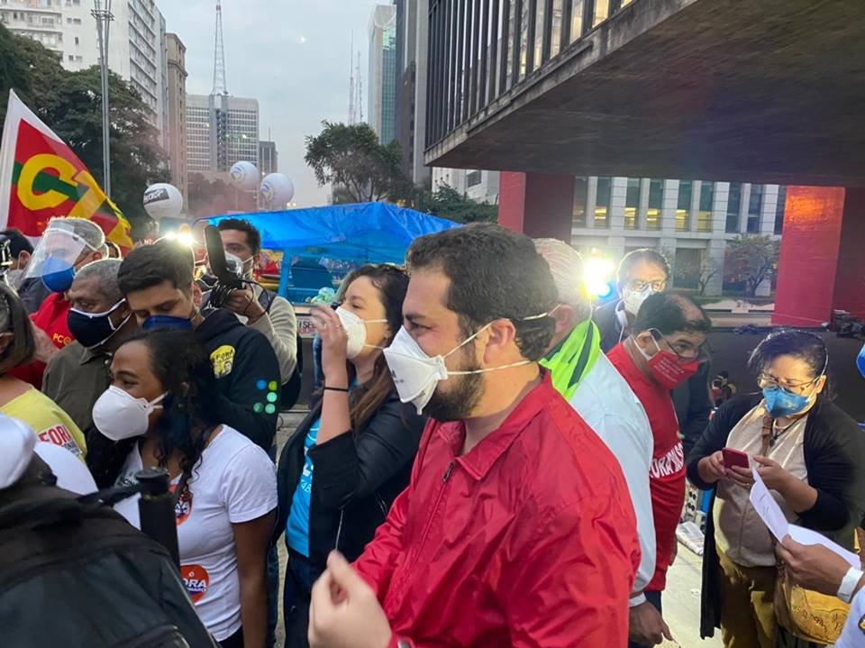 ato na avenida paulista contra o governo bolsonaro em 19/06