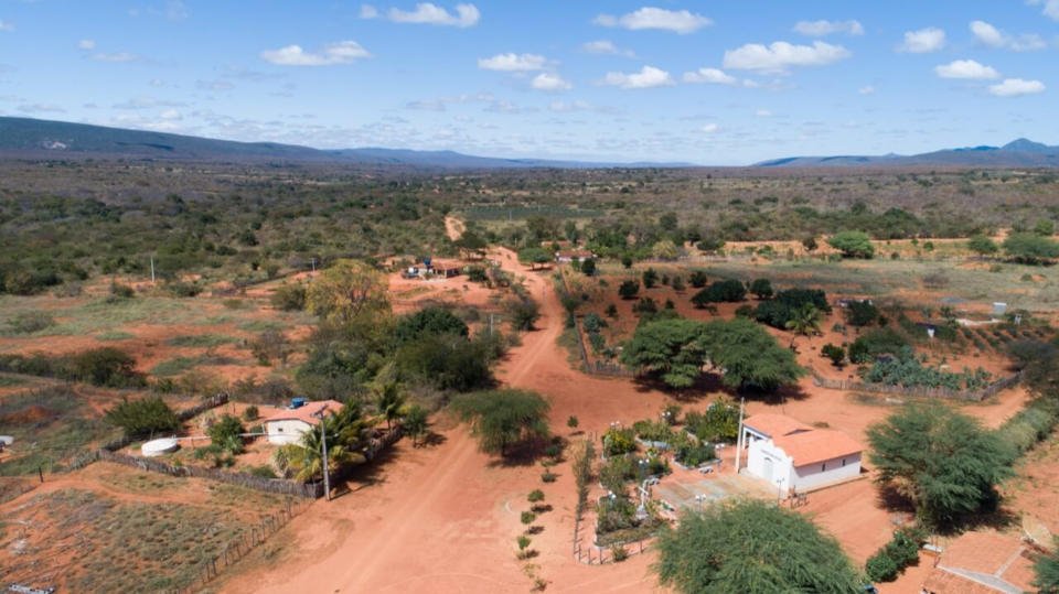 visão aérea de zona rural de Barra do Mendes